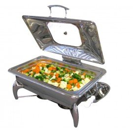 CHAFING DISH INDUCTION - RECTANGULAR WITH GLASS LID - 1