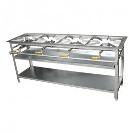 4-BURNER BOILING TABLE GAS - STRAIGHT - 1