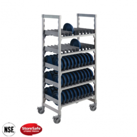 MOBILE DRYING RACK FOR INSULATED DOME COVERS - 100 DOME CAPACITY - 1