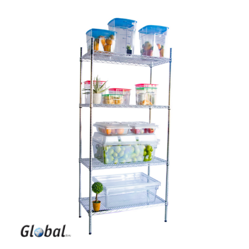 SHELVING UNITS ZINC/EPOXY - 4 SHELF 1200 x 455 x 1830mm - 1