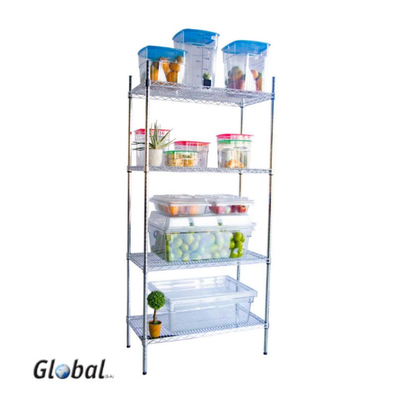 SHELVING UNITS ZINC/EPOXY - 4 SHELF 1510 X 455 X 1830MM - 1