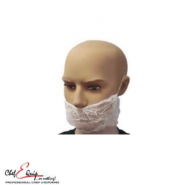 DISPOSABLE BEARD COVER - WHITE - PACK OF 100 - 1