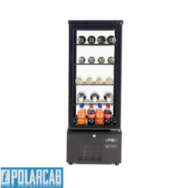 POLARCAB REFRIGERATED DISPLAY 4 SIDED GLASS - 98LT BLACK - 1