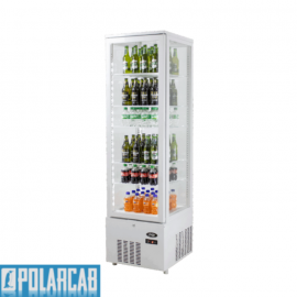 POLARCAB REFRIGERATED DISPLAY 4 SIDED GLASS - 278LT WHITE - 1